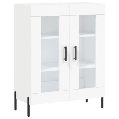 vidaXL Buffet haut Blanc 69,5x34x180 cm Bois d'ingénierie 3195739