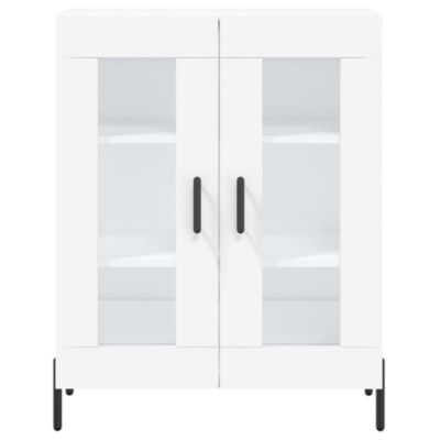 vidaXL Buffet haut Blanc 69,5x34x180 cm Bois d'ingénierie 3195739