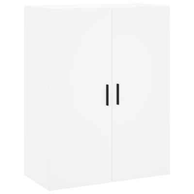 vidaXL Buffet haut Blanc 69,5x34x180 cm Bois d'ingénierie 3195747