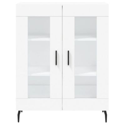 vidaXL Buffet haut Blanc 69,5x34x180 cm Bois d'ingénierie 3195747
