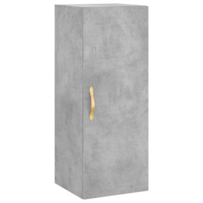 vidaXL Buffet haut Gris béton 34,5x34x180 cm Bois d'ingénierie 3198901