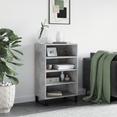 vidaXL Buffet haut gris béton 57x35x90 cm bois d'ingénierie 827240