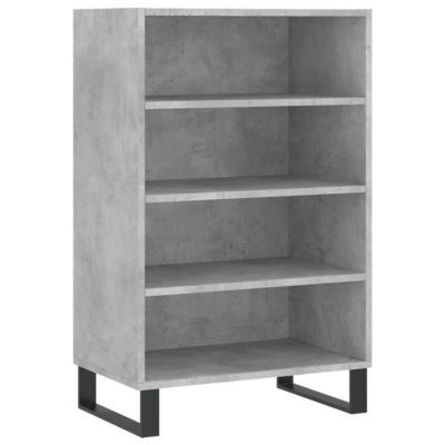 vidaXL Buffet haut gris béton 57x35x90 cm bois d'ingénierie 827240