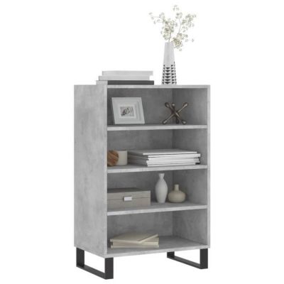 vidaXL Buffet haut gris béton 57x35x90 cm bois d'ingénierie 827240