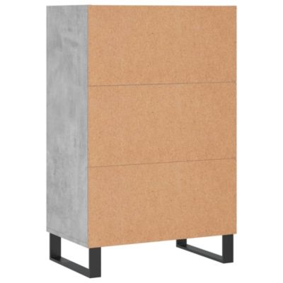 vidaXL Buffet haut gris béton 57x35x90 cm bois d'ingénierie 827240