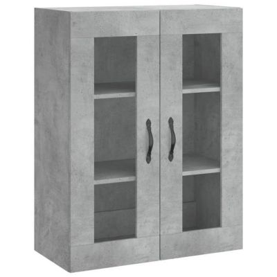 vidaXL Buffet haut Gris béton 69,5x34x180 cm Bois d'ingénierie 3198693