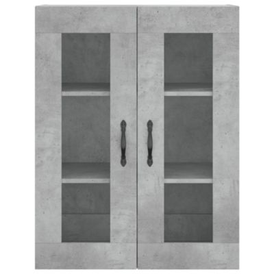 vidaXL Buffet haut Gris béton 69,5x34x180 cm Bois d'ingénierie 3198693