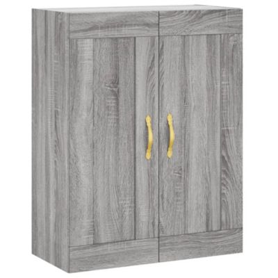 vidaXL Buffet haut Sonoma gris 69,5x34x180 cm Bois d'ingénierie 3199863