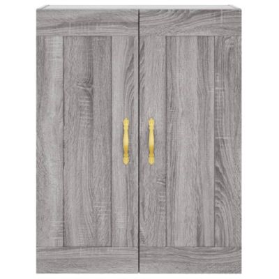 vidaXL Buffet haut Sonoma gris 69,5x34x180 cm Bois d'ingénierie 3199863