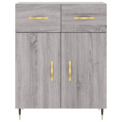 vidaXL Buffet haut Sonoma gris 69,5x34x180 cm Bois d'ingénierie 3199863