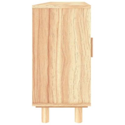 vidaXL Buffet Marron 105x30x60 cm Bois de pin massif et rotin naturel 345641
