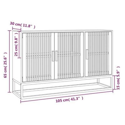 vidaXL Buffet noir 105x30x65 cm bois d'ingénierie, armoire, armoire latérale, armoire de rangement, armoires, placard, 352122