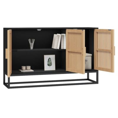 vidaXL Buffet noir 105x30x65 cm bois d'ingénierie, armoire, armoire latérale, armoire de rangement, armoires, placard, 352122