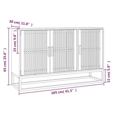 vidaXL Buffet noir 105x30x65 cm bois d'ingénierie, armoire, armoire latérale, armoire de rangement, armoires, placard, 352122