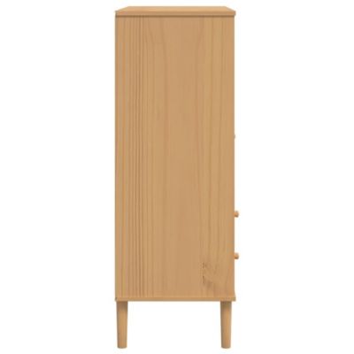 vidaXL Buffet SENJA aspect rotin marron 90x40x112cm bois massif de pin 358055