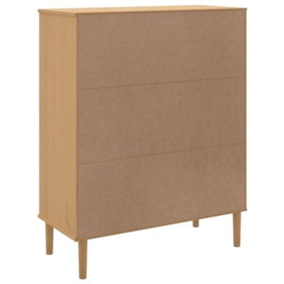 vidaXL Buffet SENJA aspect rotin marron 90x40x112cm bois massif de pin 358055