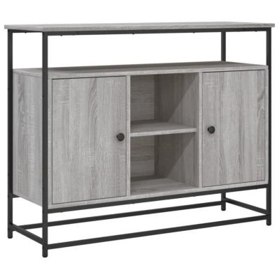 vidaXL Buffet sonoma gris 100x35x80 cm bois d'ingénierie 835542