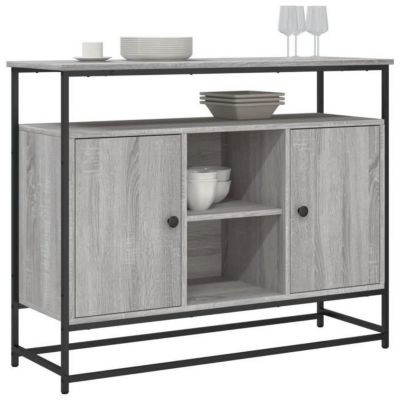 vidaXL Buffet sonoma gris 100x35x80 cm bois d'ingénierie 835542