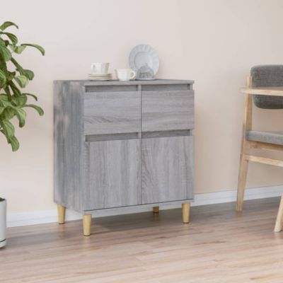 Buffet Design Sonoma Gris – 60x35x70 Cm – En Bois D’ingénierie, Rangement Spacieux Et Facile à Nettoyer