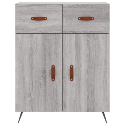 vidaXL Buffet sonoma gris 69,5x34x90 cm bois d'ingénierie 827954