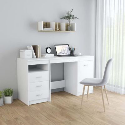 vidaXL Bureau Blanc 140x50x76 cm Aggloméré