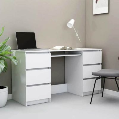 vidaXL Bureau Blanc 140x50x77 cm Aggloméré