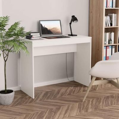 vidaXL Bureau Blanc 90x40x72 cm Bois d'ingénierie 800378