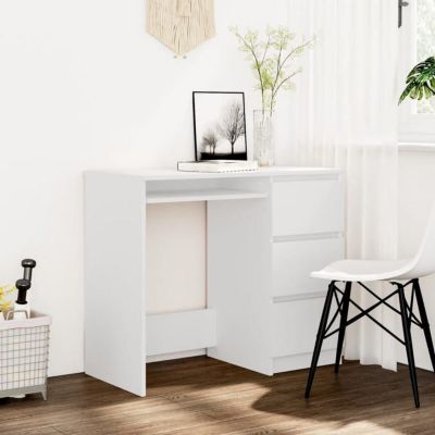 vidaXL Bureau Blanc 90x45x76 cm Aggloméré