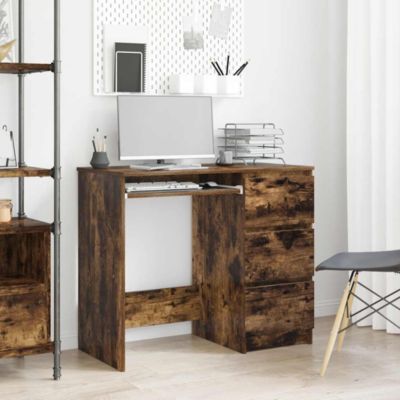 vidaXL Bureau Chêne fumé 90x45x76 cm Bois d'ingénierie 815507