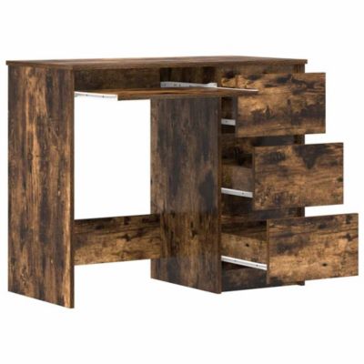 vidaXL Bureau Chêne fumé 90x45x76 cm Bois d'ingénierie 815507