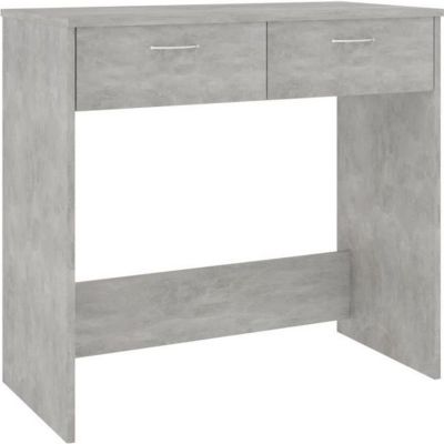 vidaXL Bureau Gris béton 80x40x75 cm Aggloméré