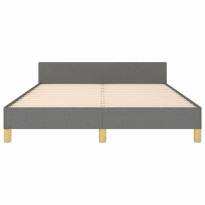 vidaXL Cadre de lit avec tête de lit Gris clair 140x190 cm Tissu