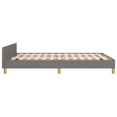 vidaXL Cadre de lit avec tête de lit Gris clair 140x190 cm Tissu