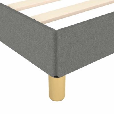 vidaXL Cadre de lit avec tête de lit Gris clair 140x190 cm Tissu