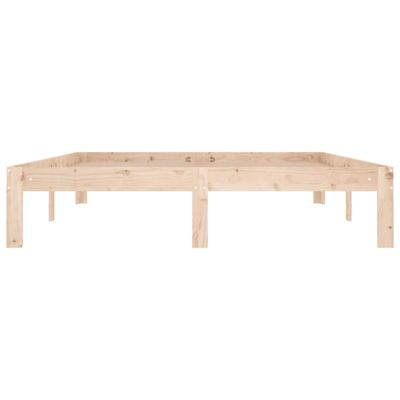 vidaXL Cadre de lit Bois de pin massif 140x190 cm 810345