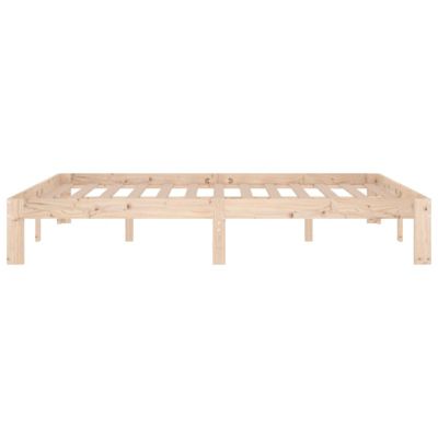 vidaXL Cadre de lit Bois de pin massif 140x190 cm 810345
