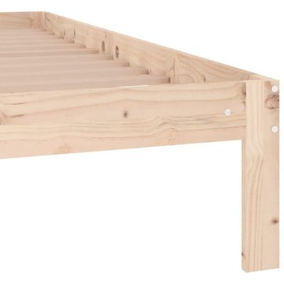 vidaXL Cadre de lit Bois de pin massif 140x190 cm 810345