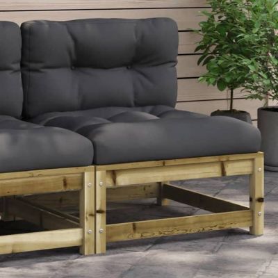 vidaXL Canapé de Jardin sans Accoudoirs et Coussins, Siège avec Dossier, Meuble de Terrasse Patio Arrière-cour Extérieur, 838084