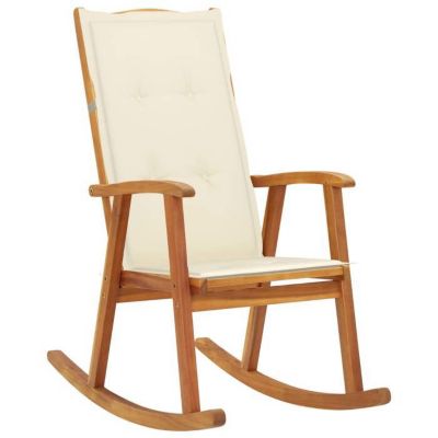 vidaXL Chaise à Bascule avec Coussins Chaise à Bascule de Jardin Fauteuil à Bascule de Terrasse Fauteuil de Patio Extérieur 306418