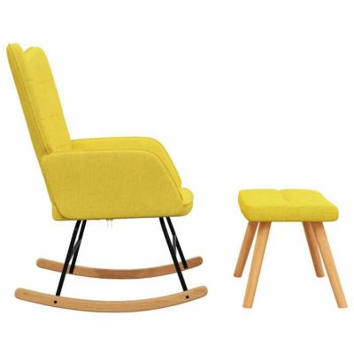 vidaXL Chaise à Bascule avec Tabouret Siège de Relaxation Fauteuil de Salon Salle de Séjour Siège de Salon Maison Intérieur 328025