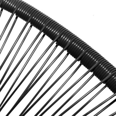 vidaXL Chaise de jardin forme de lune Résine tressée Noir