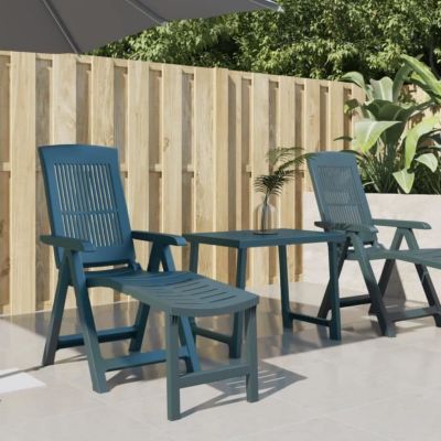 vidaXL Chaise longue vert plastique 364706