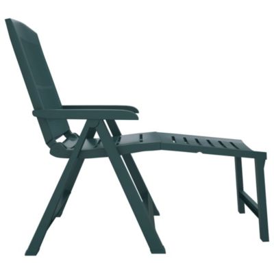 vidaXL Chaise longue vert plastique 364706