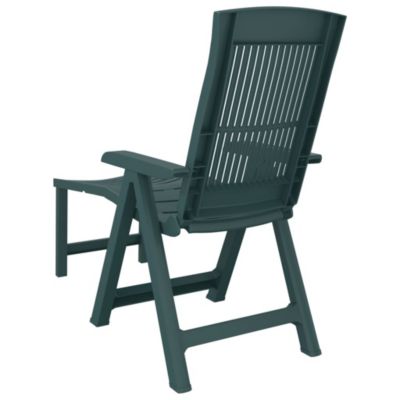 vidaXL Chaise longue vert plastique 364706