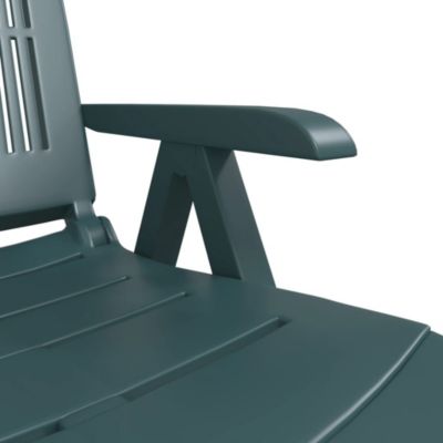 vidaXL Chaise longue vert plastique 364706