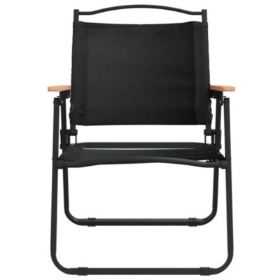 vidaXL Chaises de camping 2 pcs Noir 54x55x78 cm Tissu Oxford, chaise de plage, chaise de camping pliable, chaise de camping 31948