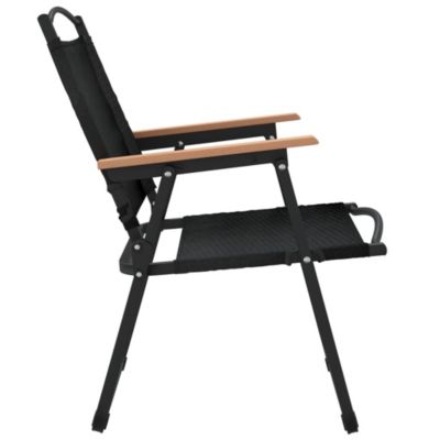 vidaXL Chaises de camping 2 pcs Noir 54x55x78 cm Tissu Oxford, chaise de plage, chaise de camping pliable, chaise de camping 31948