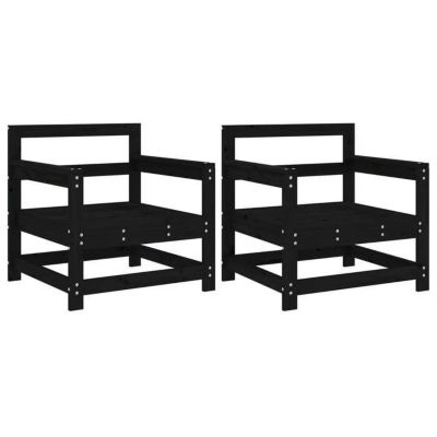 Lot De 2 Chaises Avec Accoudoirs En Velours Et Métal - Noir - IZIALI