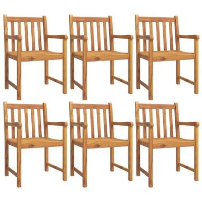 vidaXL Chaises de jardin lot de 6 56x55,5x90 bois massif d'acacia 3206273
