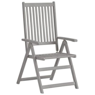 vidaXL Chaises inclinables de jardin, 2 pcs avec coussins Bois d'acacia.